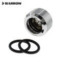 Barrow G1/4 - 14mm OD Twin Seal Hard Tube Compression Fitting - Shiny Silver