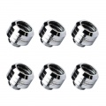 Barrow G1/4 - 14mm OD Twin Seal Hard Tube Compression Fitting (Smooth) - Shiny Silver (6 Pack)