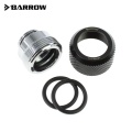 Barrow G1/4 - 14mm OD Twin Seal Hard Tube Compression Fitting - Black (6 Pack)