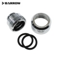 Barrow G1/4 - 14mm OD Twin Seal Hard Tube Compression Fitting - Shiny Silver (6 Pack)