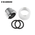 Barrow G1/4 - 14mm OD Twin Seal Hard Tube Compression Fitting - White (6 Pack)