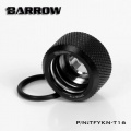 Barrow G1/4 - 16mm OD Twin Seal Hard Tube Compression Fitting - Black (6 Pack)