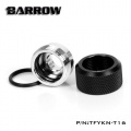 Barrow G1/4 - 16mm OD Twin Seal Hard Tube Compression Fitting - Black