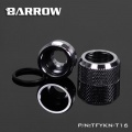Barrow G1/4 - 16mm OD Twin Seal Hard Tube Compression Fitting - Shiny Silver (6 Pack)