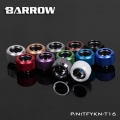 Barrow G1/4 - 16mm OD Twin Seal Hard Tube Compression Fitting - Shiny Silver