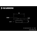 Barrow G1/4 Hex Blank Plug - Black (6 Pack)