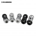 Barrow G1/4 Female Inline Composite Filter Quartz Glass - Black / Silver