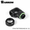 Barrow G1/4 Male Rotary to 90 Degree, 12mm Hard Tube Compression Fitting - Black