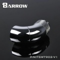 Barrow G1/4 Male Rotary to Dual Rotary 90 Degree Female - Shiny Silver