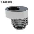 Barrow G1/4 Male to G1/4 Offset Female 360 Degree Rotary Adapter - Shiny Silver