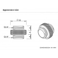 Barrow G1/4 Male to 5mm G1/4 Male Extender - White