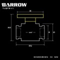 Barrow G1/4 Mini Ball Valve, Black Handle - White