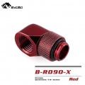 Bykski B-RD90-X 90 Degree Rotary G1/4 Angle Fitting - Red
