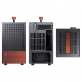 Jonsbo T6 PC Case, Mini-Tower, Mini-ITX, Tempered Glass, Wood - Black