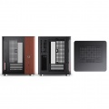 Jonsbo TK-0 PC Case, Mini-Tower, Mini-ITX, Tempered Glass, Wood - Black