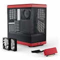 Hyte Y40 Midi Tower, tempered glass - black/red