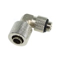 10/8mm (8x1mm) compression fitting G1/8 90- Rotary - Knurled Silver