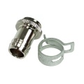 10mm (3/8) Fitting G1/4 With O-Ring - Knurled - Silver Nickel Plated