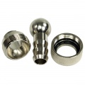 10mm (3/8) Fitting G1/4 With O-Ring (High-Flow) - Ball Rotation - Silver Nickel