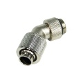 13/10mm (10x1.5mm) Compression Fitting 45 Rotary Outer Thread 1/4 - Knurled - Silver Nickel