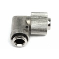 13/10mm (10x1.5mm) Compression Fitting 90 Rotary Outer Thread 1/4 - Compact - Silver Nickel