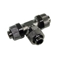 13/10mm (10x1.5mm) T Tubing Connector - Black Nickel