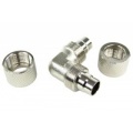 13/10mm L Hose Connector  Knurled  Silver Nickel
