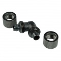 16/10mm L Compact Compression Fitting - Black Nickel