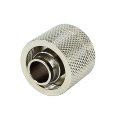 16/10mm Compression Fitting G1/4 - Knurled  Silver Nickel