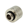 16/10mm Compression Fitting G1/4 - Knurled  Silver Nickel