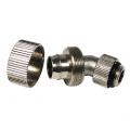 19/13mm Compression fitting 45- Rotary G1/4 - Knurled - Silver Nickel