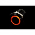 Phobya push-button vandalism-proof / bell push 19mm Aluminum black, orange ring lighting 6pin