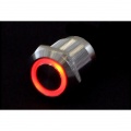 Push-Button 19mm Stainless Steel, Red Ring Lighting 6pin