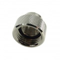 Reducing Socket G1/2 To G1/4 Inner Thread - Knurled - Silver Nickel Plated