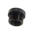 Reducing Socket G1/4 to G3/8 Outside Thread With O-Ring - Knurled - Black Nickel Plated