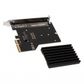 Aquacomputer kryos M.2 PCIe 3.0 x4 M.2 SSD adapter card with passive cooler