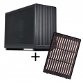 Lian Li DAN Cases A3-mATX Wood Edition PC Case, Micro-ATX - Black + Walnut Bundle