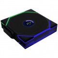 Lian Li UNI FAN TL-LCD Wireless Reverse Blade Fan, 3-Pack incl. Controller - 120mm, Black