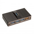 Icy Box IB-AC611 4 Port USB 3.0 Hub - Black