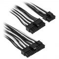 Corsair Premium Sleeved 24-pin ATX cable - white / black