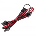 Corsair Premium Sleeved 4-pin Molex cable - red / black