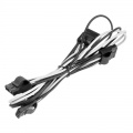 Corsair Premium Sleeved 4-pin Molex cable - white / black