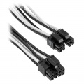 Corsair Premium Sleeved EPS12V ATX12V cable, double pack - white / black