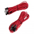 Corsair Premium Sleeved PCIe dual cable, double pack - red