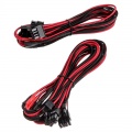 Corsair Premium Sleeved PCIe dual cable, dual pack - red / black