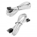Corsair Premium Sleeved PCIe single cable, double pack - white