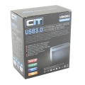 CiT 2.5inch/3.5inch USB 3.0 SATA Aluminium Docking Station U3HD01 Gunmetal Grey
