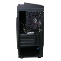 CiT F3 Black Micro-ATX Case With 12cm Purple LED Fan and Purple Stripe