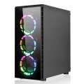 CiT Raider Mid-Tower Gaming Case 4 x Halo Spectrum RGB Fans Tempered Glass Front and Side MB SYNC
