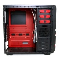 CiT Red Devil Mesh Gaming Case Black/Red Interior USB3 12cm Red LED Toolless